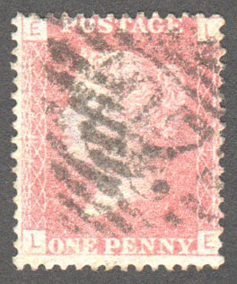 Great Britain Scott 33 Used Plate 95 - LE - Click Image to Close